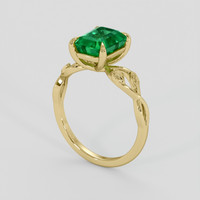 2.08 Ct. Emerald Ring, 18K Yellow Gold 2