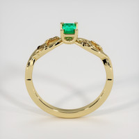 0.22 Ct. Emerald Ring, 18K Yellow Gold 3