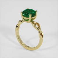 2.00 Ct. Emerald Ring, 18K Yellow Gold 2