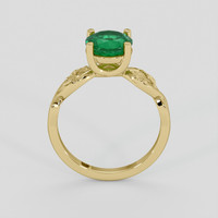 1.27 Ct. Emerald Ring, 18K Yellow Gold 3