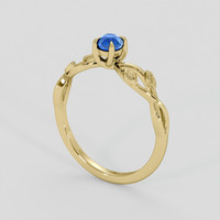 0.44 Ct. Blue Cobalt Spinel Ring, 18K Yellow Gold 2