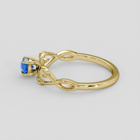 0.44 Ct. Blue Cobalt Spinel Ring, 18K Yellow Gold 4