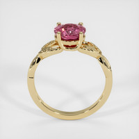 1.80 Ct. Reddish Pink Sapphire Ring, 18K Yellow Gold 3