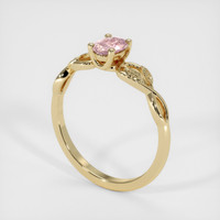 0.44 Ct. Sapphire Ring, 18K Yellow Gold 2