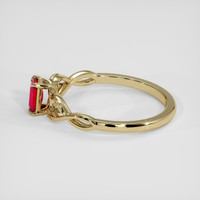 0.50 Ct. Pinkish Red Ruby Ring, 18K Yellow Gold 4