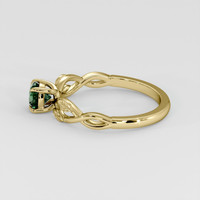 0.63 Ct. Green Sapphire Ring, 18K Yellow Gold 4