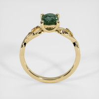 1.39 Ct. Green Sapphire Ring, 18K Yellow Gold 3