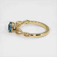 0.64 Ct. Sapphire Ring, 18K Yellow Gold 4