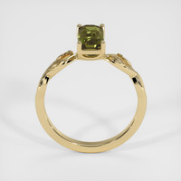 2.01 Ct. Yellowish Green Sapphire Ring, 18K Yellow Gold 3