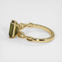 2.01 Ct. Yellowish Green Sapphire Ring, 18K Yellow Gold 4