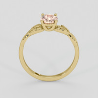 0.94 Ct. Peach Sapphire Ring, 18K Yellow Gold 3