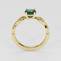 0.89 Ct. Green Sapphire Ring, 18K Yellow Gold 3