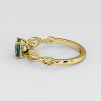 0.89 Ct. Green Sapphire Ring, 18K Yellow Gold 4