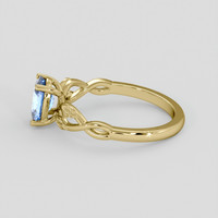 0.94 Ct. Blue Sapphire Ring, 18K Yellow Gold 4