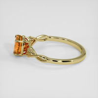 1.61 Ct. Orangish Brown Sapphire Ring, 18K Yellow Gold 4