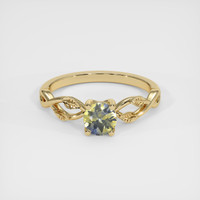 0.38 Ct. Bi Color Sapphire Ring, 18K Yellow Gold 1