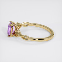 0.96 Ct. Pinkish Purple Sapphire Ring, 18K Yellow Gold 4