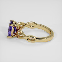 1.62 Ct. Purple Sapphire Ring, 18K Yellow Gold 4