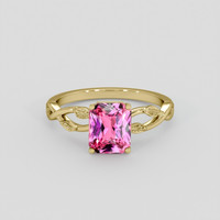 2.03 Ct. Pink Sapphire Ring, 18K Yellow Gold 1