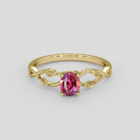 1.03 Ct. Bi Color Sapphire Ring, 18K Yellow Gold 1