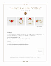 Floral Ruby Ring 1.50 Ct., 18K Yellow Gold Appraisal