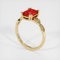 Floral Ruby Ring 1.50 Ct., 18K Yellow Gold Preview