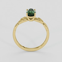 1.25 Ct. Green Sapphire Ring, 18K Yellow Gold 3