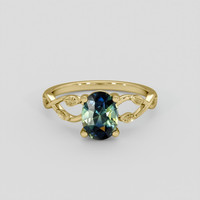 1.58 Ct. Bi Color / Parti Sapphire Ring, 18K Yellow Gold 1