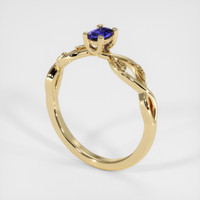 0.28 Ct. Color Change Sapphire Ring, 18K Yellow Gold 2