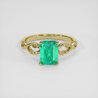 1.61 Ct. Emerald Ring, 18K Yellow Gold 1