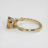 1.64 Ct. Yellowish Brown Sapphire Ring, 18K Yellow Gold 4