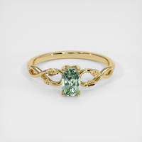 0.50 Ct. Sapphire Ring, 18K Yellow Gold 1