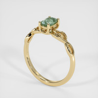 0.50 Ct. Sapphire Ring, 18K Yellow Gold 2
