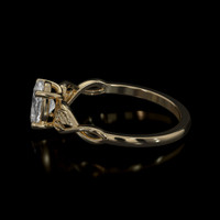 0.92 Ct. White Sapphire Ring, 18K Yellow Gold 4