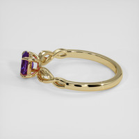 0.50 Ct. Purple Sapphire Ring, 18K Yellow Gold 4