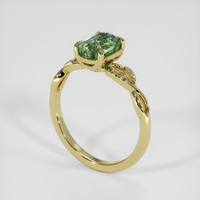 1.37 Ct. Green Sapphire Ring, 18K Yellow Gold 2