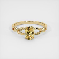 0.99 Ct. Yellow Sapphire Ring, 18K Yellow Gold 1