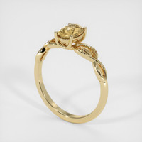 0.99 Ct. Yellow Sapphire Ring, 18K Yellow Gold 2