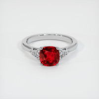 1.01 Ct. Ruby Ring, Platinum 950 1