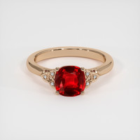 1.50 Ct. Ruby Ring, 14K Rose Gold 1