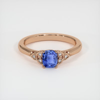 0.75 Ct. Sapphire Ring, 18K Rose Gold 1