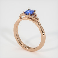 0.75 Ct. Sapphire Ring, 18K Rose Gold 2