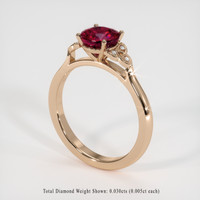 1.56 Ct. Ruby Ring, 18K Rose Gold 2