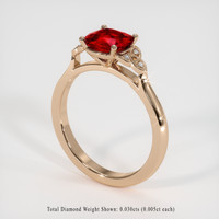 1.50 Ct. Ruby Ring, 18K Rose Gold 2