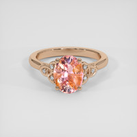 2.42 Ct. Padparadscha Sapphire Ring, 18K Rose Gold 1