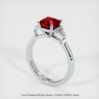 1.37 Ct. Ruby Ring, 10K White Gold 2