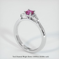 0.47 Ct. Sapphire Ring, 14K White Gold 2