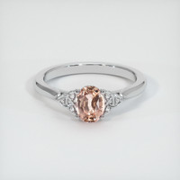 0.84 Ct. Sapphire Ring, 14K White Gold 1