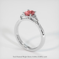 1.03 Ct. Sapphire Ring, 14K White Gold 2