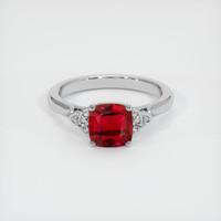 1.37 Ct. Ruby Ring, 14K White Gold 1